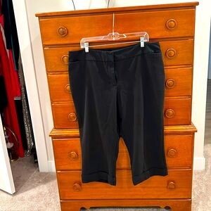 Double hook and button as well as zipper closure. Wide calf